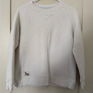 Tracksmith Natural White Woman’s Crewneck Sweatshirt-very comfy and warm!